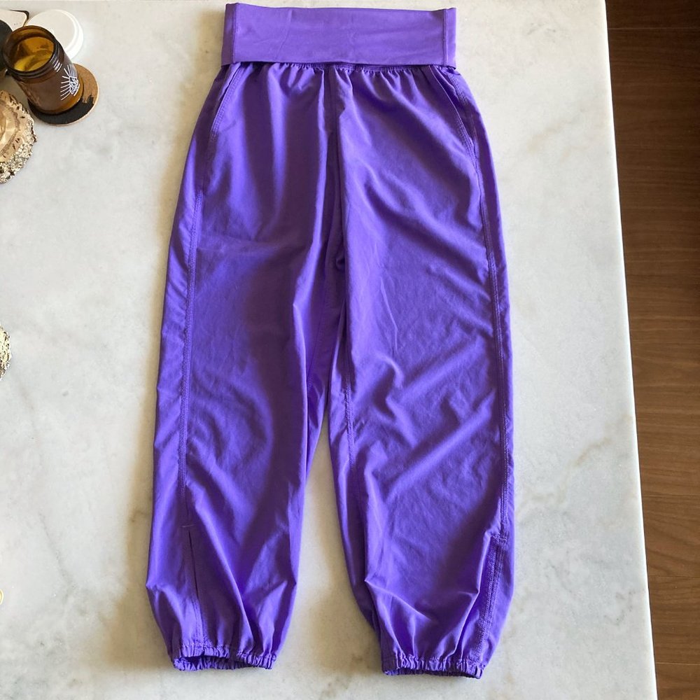 Lululemon Om pant (Power Purple) high rise, 25" foldover lightweight jogger